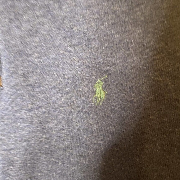 Polo Ralph Lauren Sweater Mens Medium 1/4 Zip Long Sleeve Knit Pony Casual‎ Blue - Picture 3 of 4